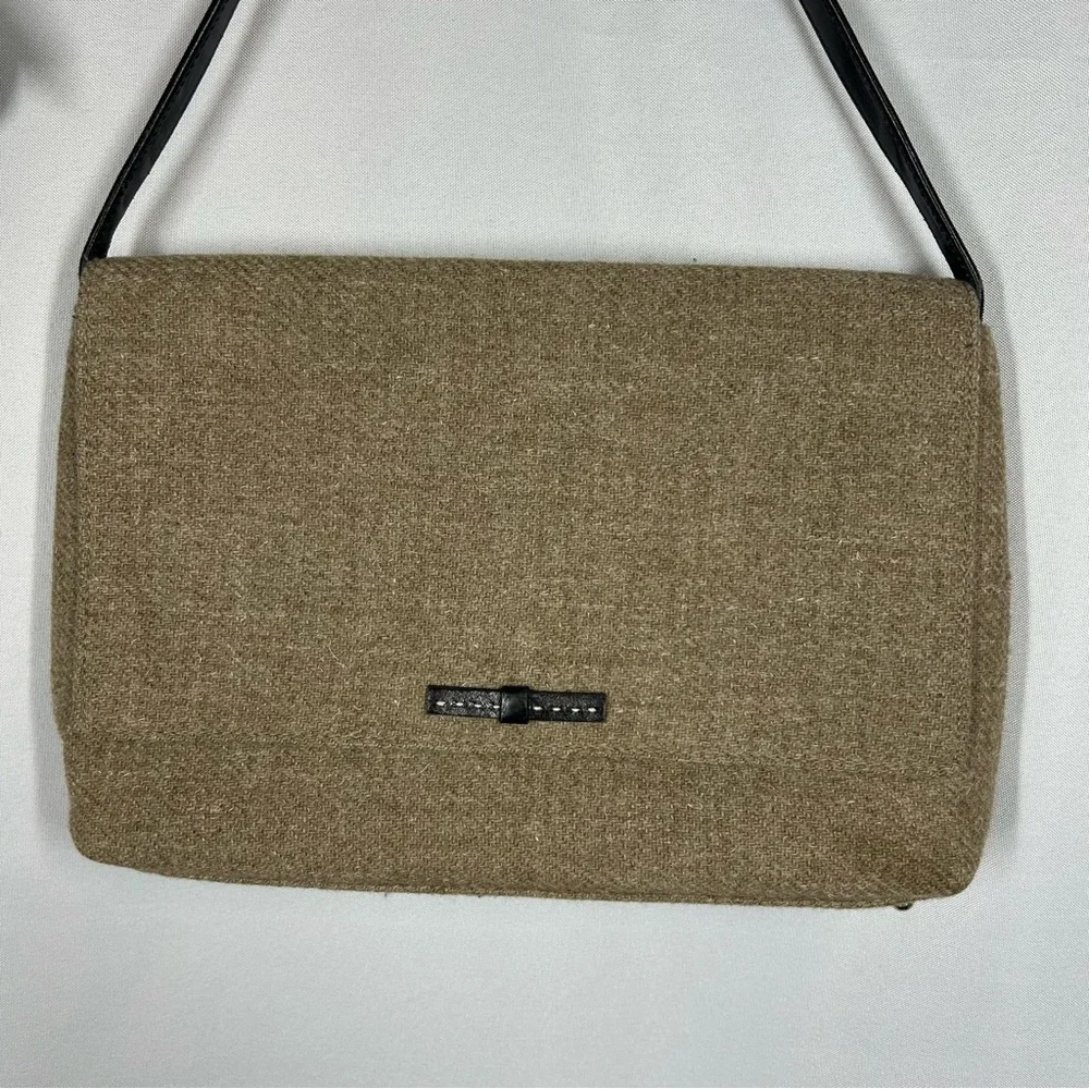 Kate Spade | Tweed Wool Shoulder Bag Purse Brown Handbag